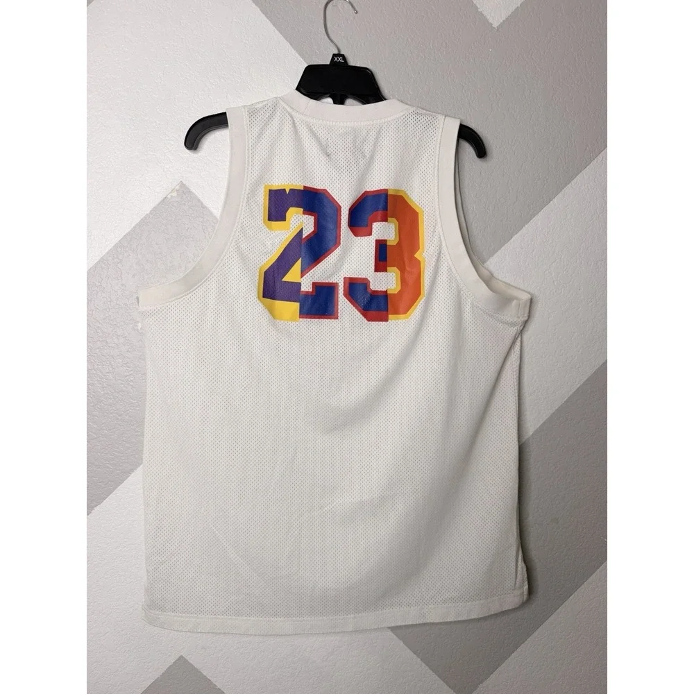 Jordan DNA Tank Top Mensy L White Mesh Sleeveless Jumpman Graphic Basketball USA